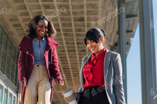 Preview: two multiethnic business women