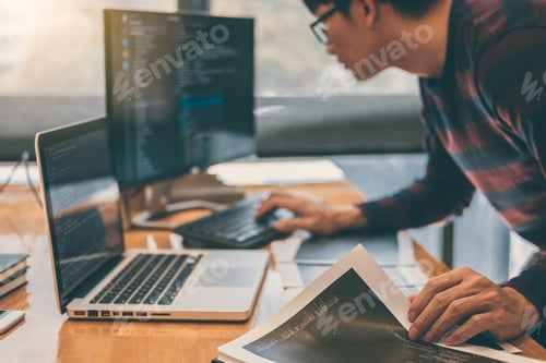 Preview: Professional Development programmer working in programming website a software and coding technology