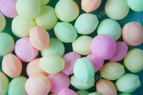 Preview: colorful Naphthalene ball on light green background .