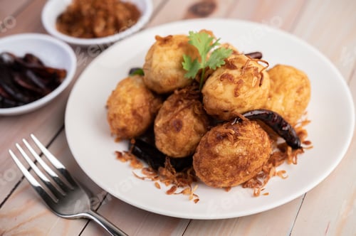 Preview: Boiled eggs stir-fried with tamarind sauce.