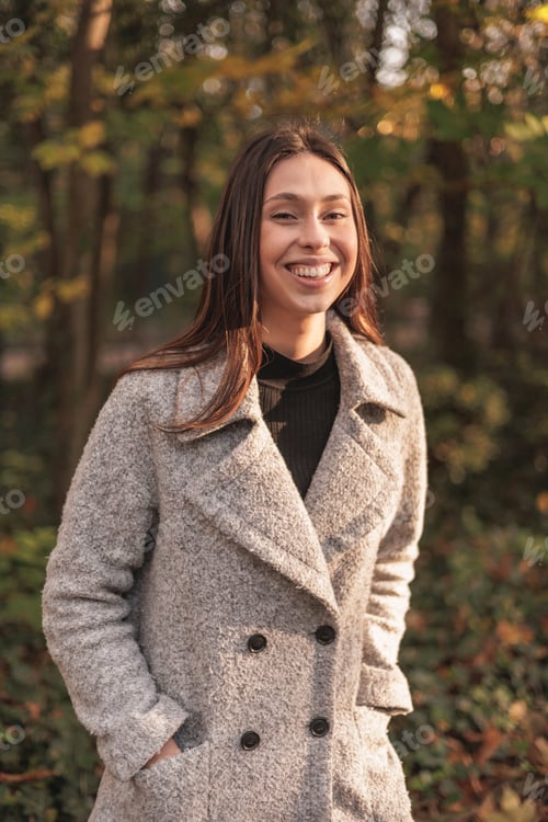 Preview: Beautiful brazilian young woman smiling to the camera