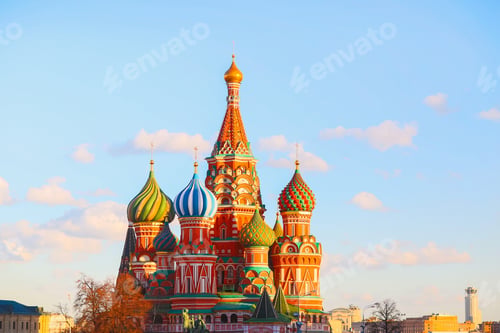Preview: Russia, Moscow, Red square, view of St. Basil's Cathedral