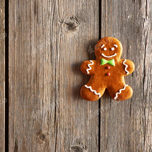 Preview: Christmas homemade gingerbread man cookie