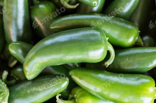 Preview: Jalapenos In A Bin For Sale At Farmers Market In Asheville North Carolina