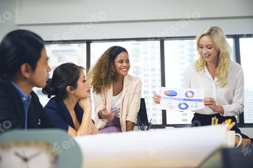 Preview: business people present the business project