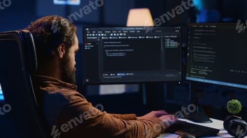 Preview: IT admin brainstorming ways of fixing database errors, working from home