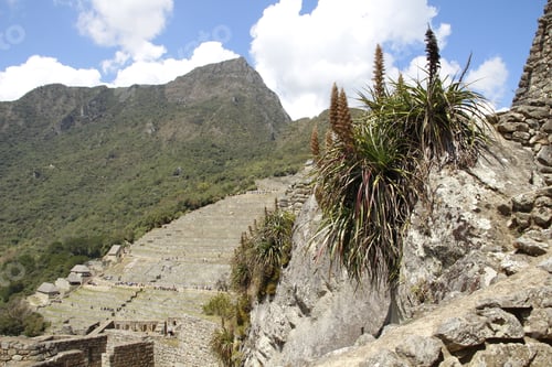 Preview: Views of a side of The incredible ruins of Machu Picchu from within. Peru