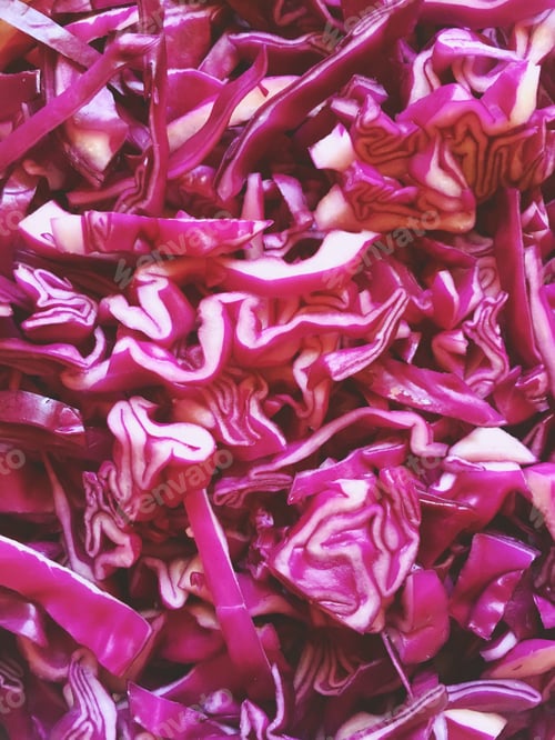 Vibrant Sliced Red Cabbage for Culinary Creations