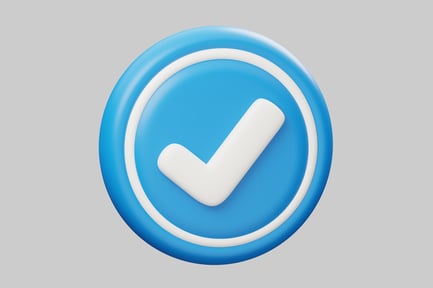 Preview: Blue checkmark design element