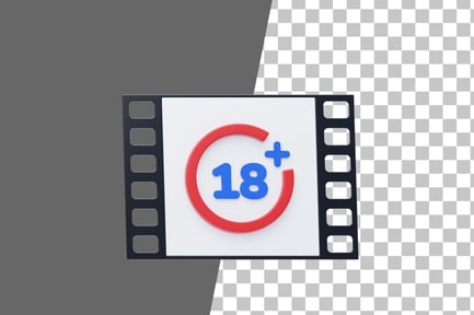 Preview: +18 3D Icon