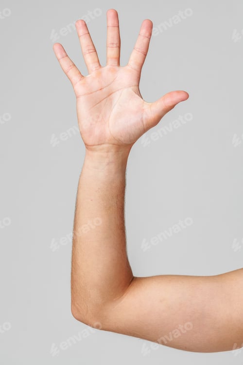 Preview: A person hand gesture against a neutral background