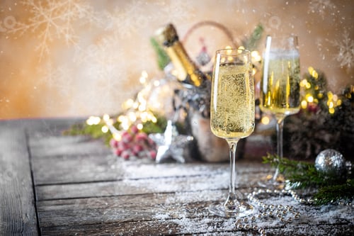 Preview: Christmas champagne glasses