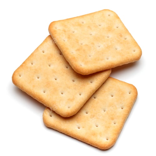 Preview: Dry cracker cookies isolated on white background cutout