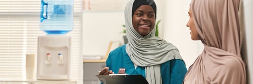 Preview: Conversation Between Muslim Medical Worker and Patient in Clinic