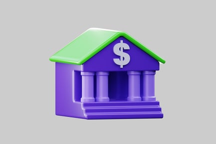 Vorschau: Gebäude mit grünem Dach und Dollarzeichen