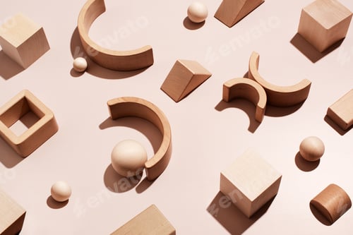 Preview: Abstract Background with Wooden Blocks