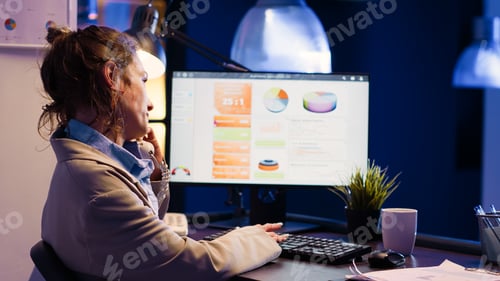 Preview: Advisor agent talking on landline phone late at night