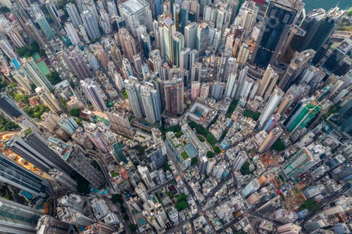 Preview: Hong Kong 29 April 2019: Aerial view of Hong Kong city
