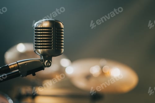 Preview: Microphone standing on a stage