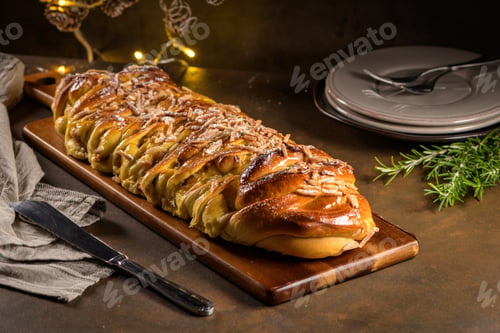 Preview: Christmas braided cinnamon cake