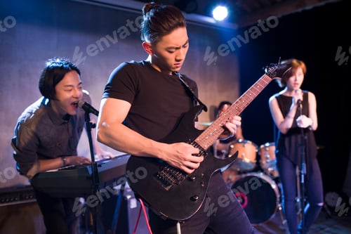 Preview: Musical band performing on stage