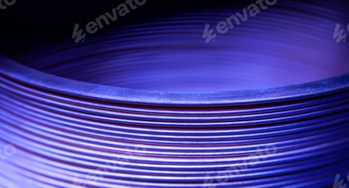 Preview: Close-up blue flat steel twisted strip