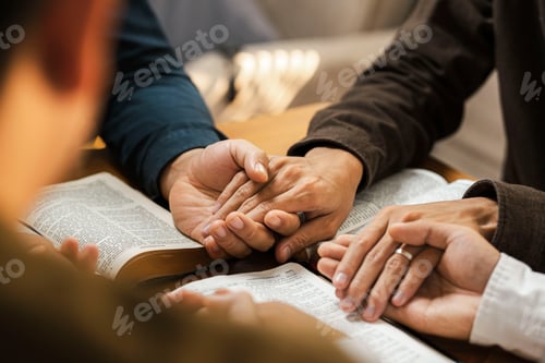 Preview: A group of young Christians working together to pray and seek blessings from God