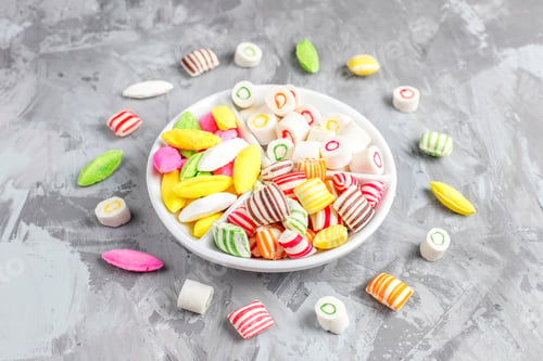 Preview: Colorful candies, jelly and marmalade,unhealthy sweets.