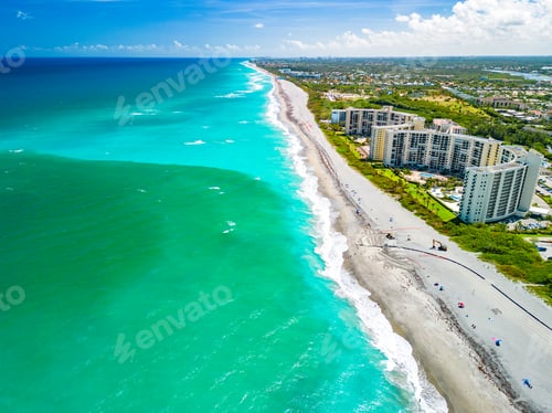 Preview: DuBois Park, Jupiter Beach and inlet, areal views, Florida