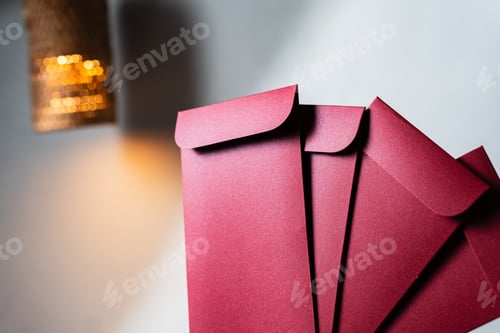 Preview: Elegant Red Envelopes with Warm Lighting