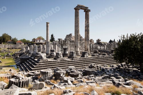 Preview: View of Temple of Apollo in antique city of Didyma, Aydin,Turkey