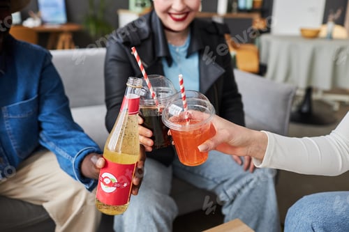 Preview: Friends Having Fun Drinking Lemonades