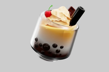 Preview: Boba tea dessert with whipped cream