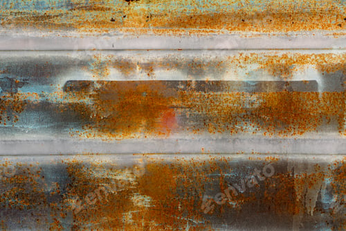 Preview: Old damaged metal plate
