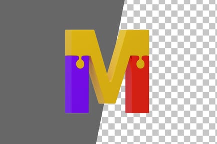 Preview: Puzzle M 3D Icon