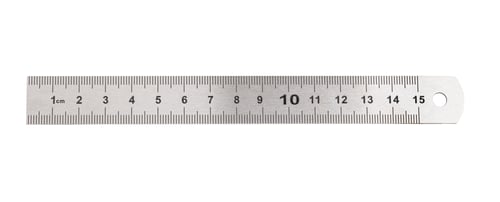 Preview: Stainless steel ruler measuring length in centimeters