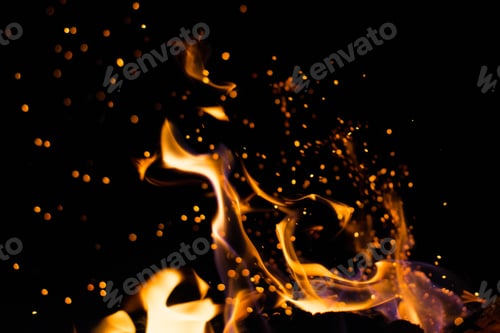 Preview: flames and sparks of fire