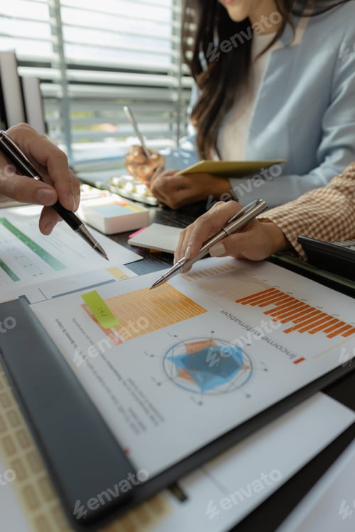 Preview: Business people are brainstorming to come up with strategies to increase sales for the company. A me