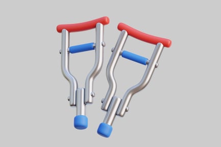 Preview: Medical crutches pair cartoon style