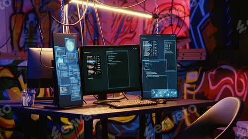 Preview: Graffiti walls in underground hideout