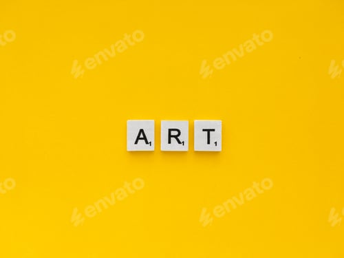 Preview: Art scrabble letters word