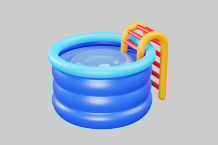 Preview: Inflatable swimming pool with ladder