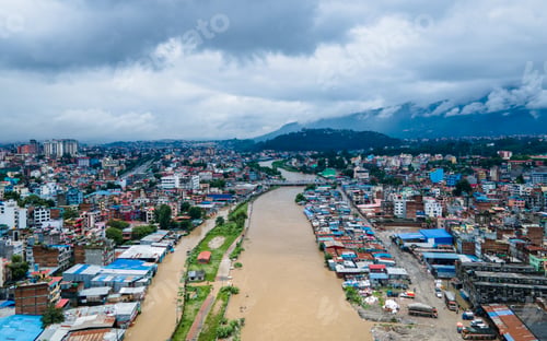 Preview: Aerial view of the area affected by heavy rainfall