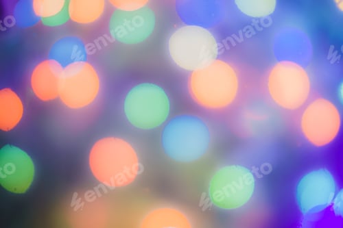 Preview: Abstract Outline Of Light- Colored Circles Bokeh. Blurred Background