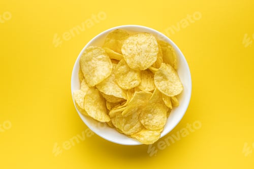 Preview: Crunchy potato chips. Potato crisps.