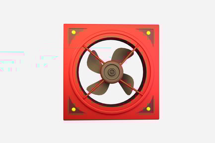 Preview: 3D Metal Cage Large Blade Industrial Ventilation Fan Icon