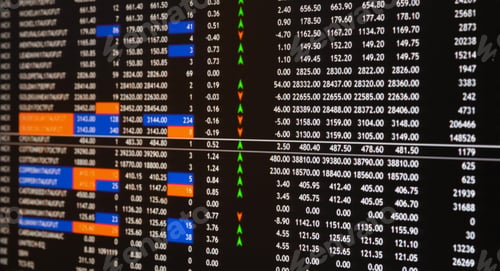 Vista previa: Stock market or forex trading graph and chart for financial investment on monitor screen. Economy