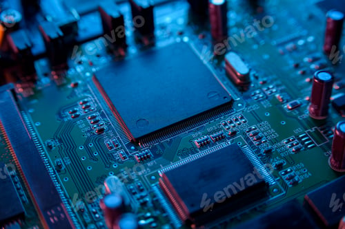 Preview: Microcircuit with chip close up