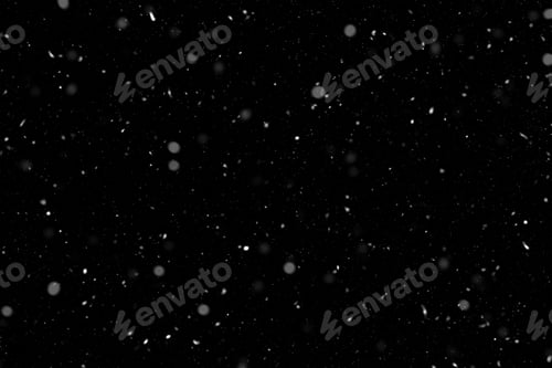 Preview: Falling snow on black background.
