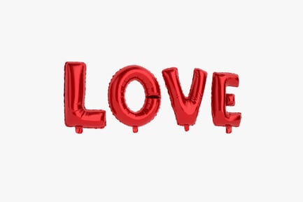 Preview: Red Foil Balloon Love Letters